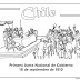 Colorear primera junta de Gobierno de Chile