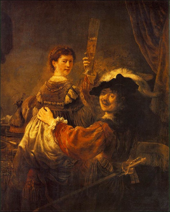 Rembrandt, Le peintre et Saskia 1635