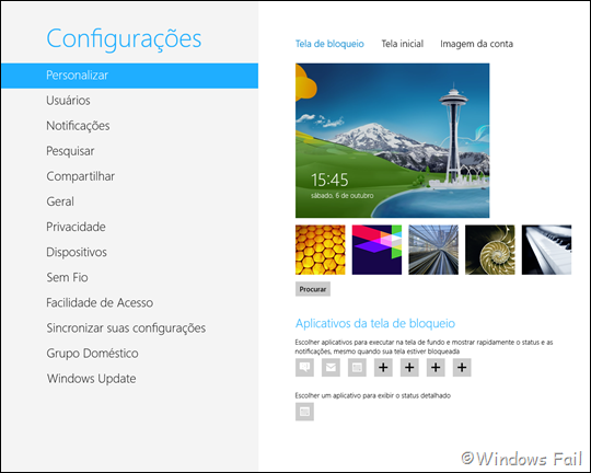 Painel de Controle é substituído pelo aplicativo Configurações no Windows 8