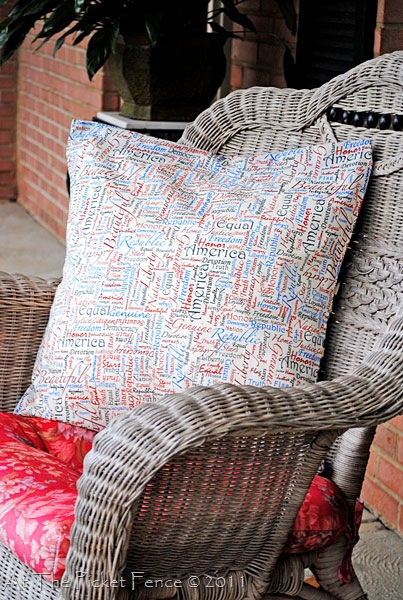 no sew pillow patriotic 4th of July 