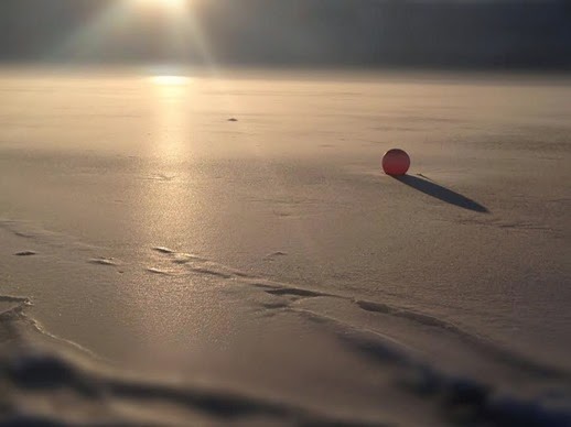 float on lake ice