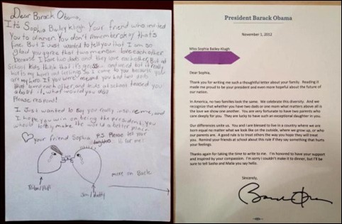 Cartas de Sophia e Obama