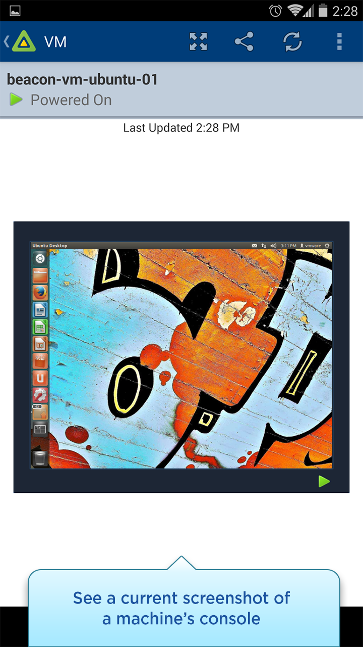 vSphere Mobile Watchlist Screen 3