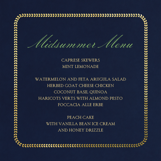 midsummer menu