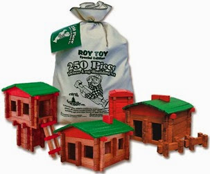 roy toy, lincoln logs, made in the USA, building set