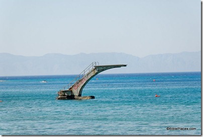 Rhodes beach with diving board, tb061906300