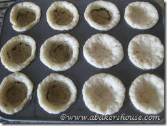 sugar cookie cups out of oven