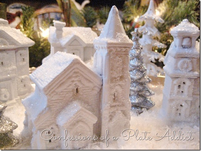 CONFESSIONS OF A PLATE ADDICT DIY Dollar Tree Snow Village 4