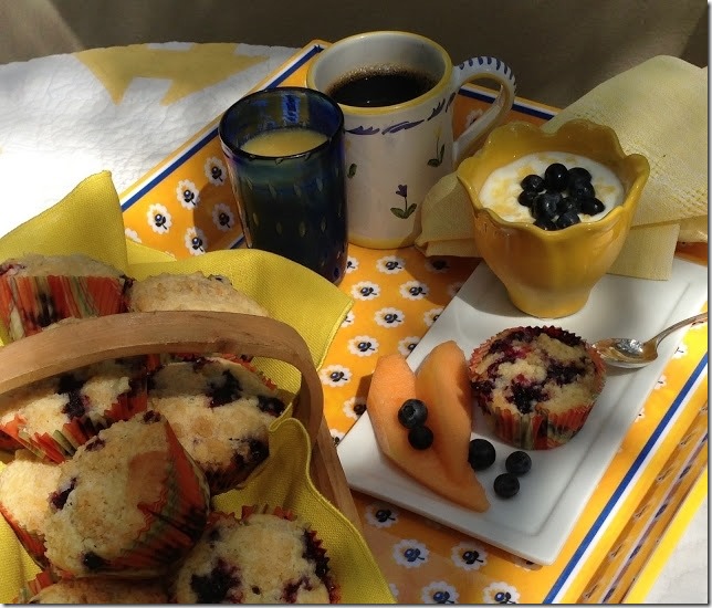 blueberry breakfast tray