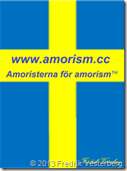 Sveriges flagga av Fredrik Vesterberg den 120316, förstorad och signatur tillagd och amorism