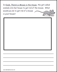 Eeek, There's a Mouse in the House Reading Response Sheet FREE