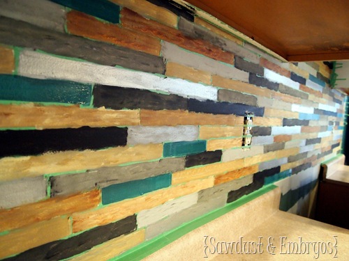 How To Paint A Backsplash Look Like Tile Reality Daydream Add Diffe Color Paint To Create The Faux Tile Look