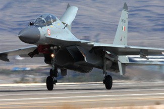 Sukhoi Su-30MKI Fighter Aircraft flown by the Indian Air Force at the Red Flag Exercises in the U.S & Indradhanush Exercise with U.K.