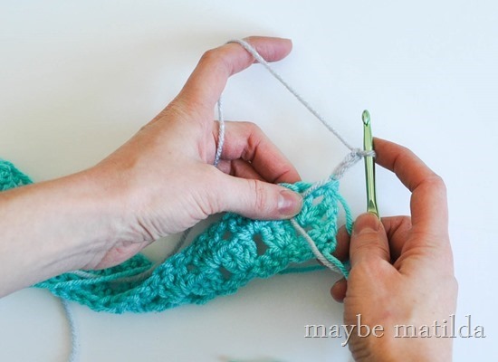 How to crochet yarn tails in as you work so you don't have to weave them in at the end