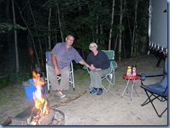 7233 Restoule Provincial Park - Peter & Janette at campfire