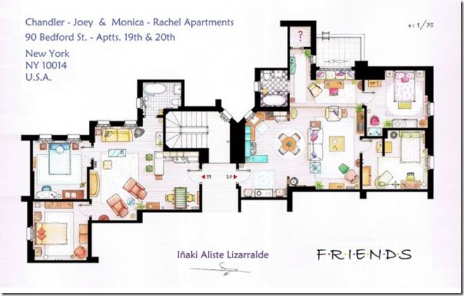 Television-Series-Apartments-Floor-Plans-Friends