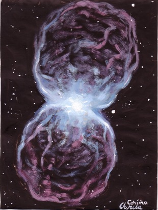 Black hole explosion painting - Gaura neagra explodand pictura