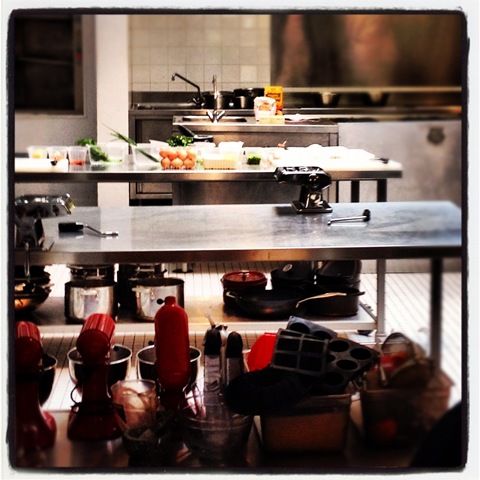 Work station ready at L'Ataliers des Chefs