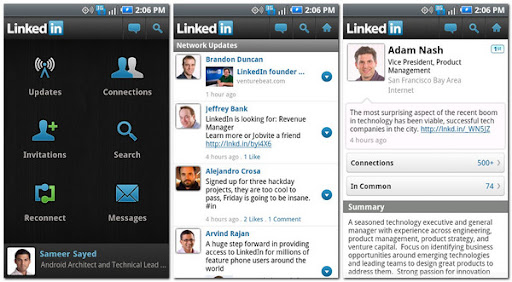 LinkedIn lanza aplicación para Android