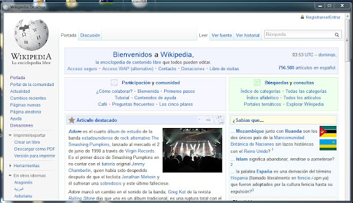 Wikipedia desktop