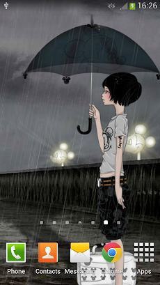 雨の日の少女ライブ壁紙のおすすめ画像2