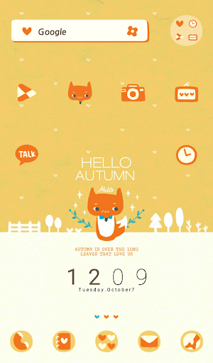 【免費個人化App】붉은여우의 가을 도돌런처 테마-APP點子
