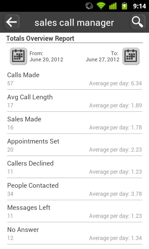 Sales Call Manager (Unlocker) Screen 3