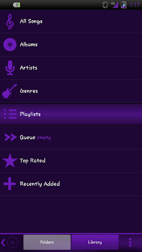 Poweramp Purple Silk Skin