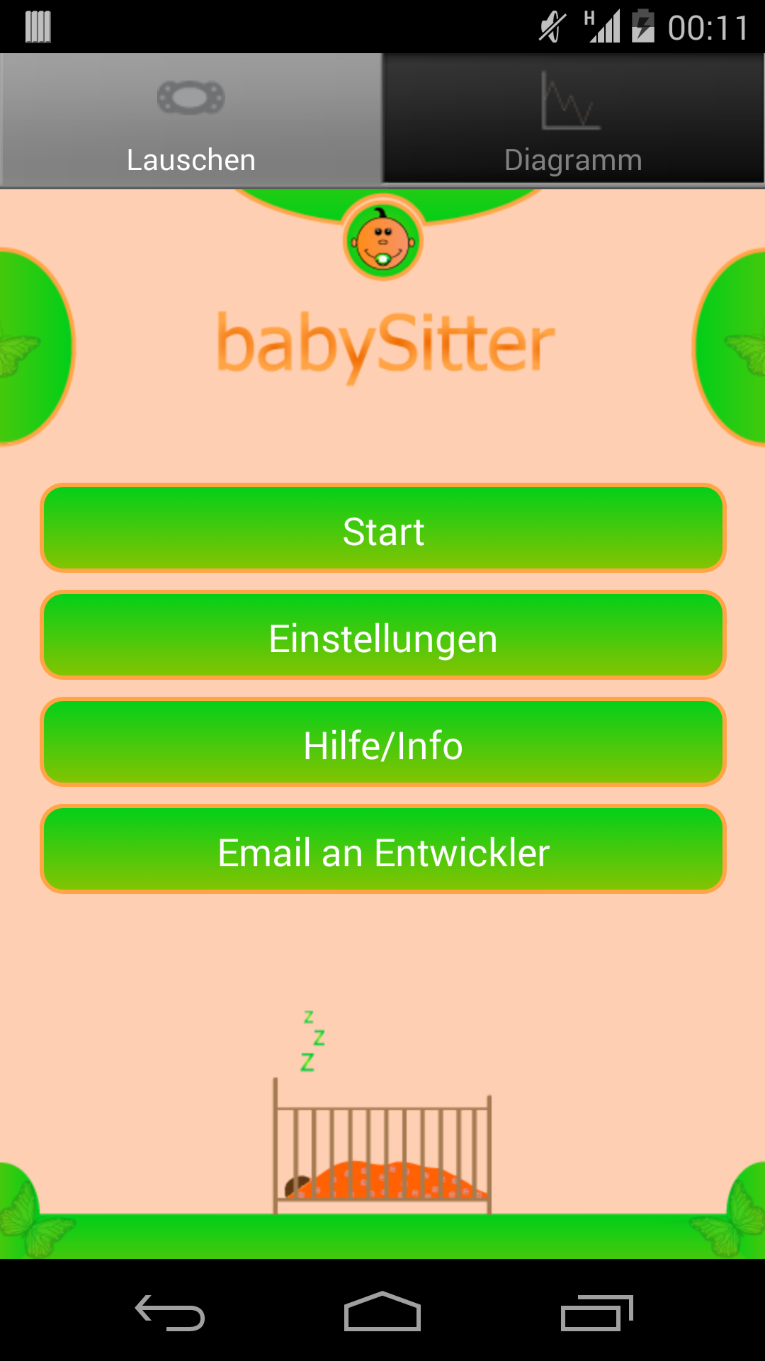 Android application babyPhone - babySitter screenshort