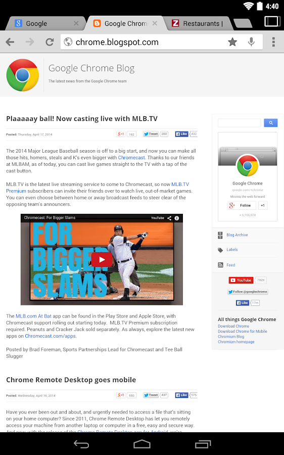 Chrome Browser - Google v36.0.1985.135
