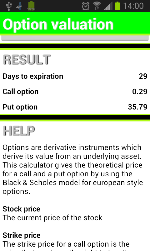 Finance Calculator Screen 3