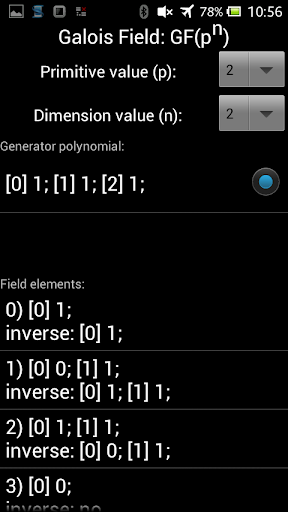 Galois Field Creator