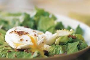 Warm Escarole, Egg and Bacon Salad