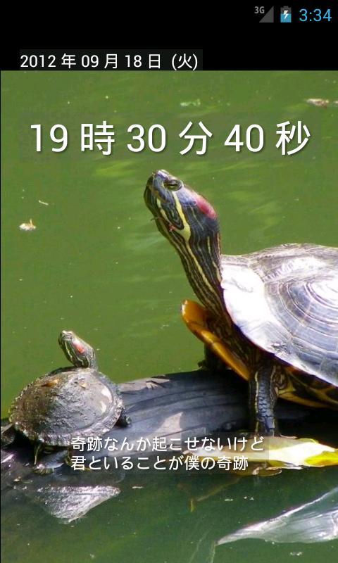 TurtleClock Screen 2