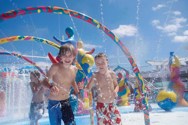 Kids will love Liberty of the Seas' H2O Zone, the perfect place for them to splash and soak up some fun.