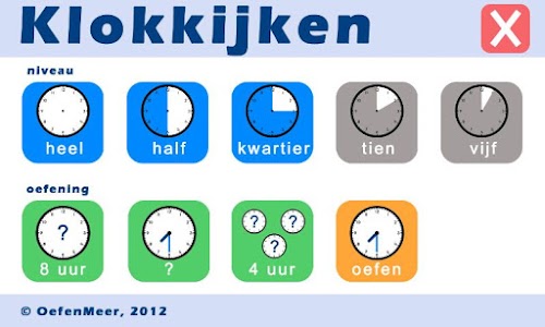 Android application Klokkijken screenshort