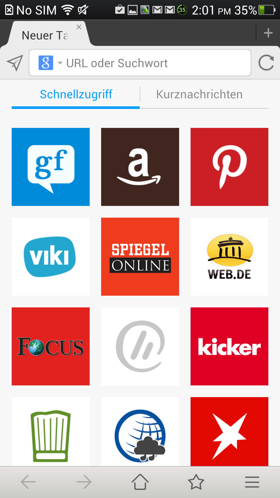 Android application Maxthon browser screenshort