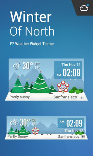 Winter of north Weather Widget