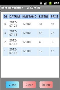 Benzine verbruik Screenshots 1
