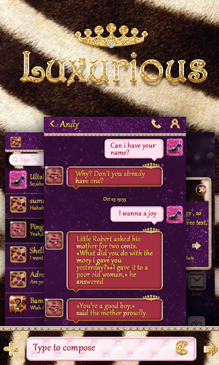 GO SMS LUXURIOUS THEME - 1.0 - (Android)