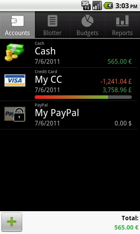 Financisto - Expense Manager Screen 1