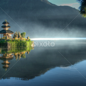 Temple On The Lake by Yande Ardana - Landscapes Travel