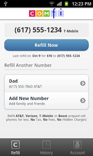 Comfi Cell Prepaid Refill