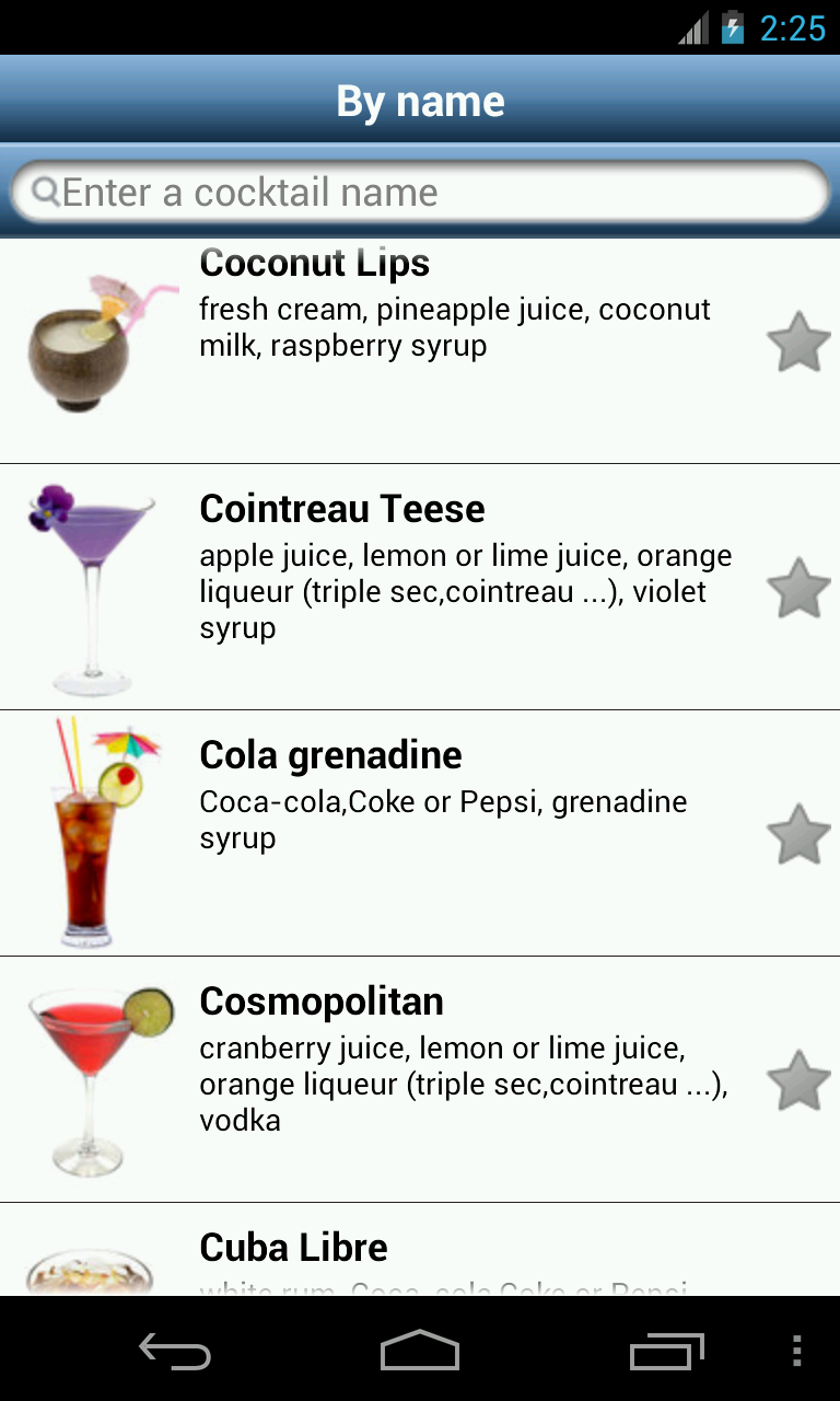 SOS Cocktail Pro-drink recipes Screen 2