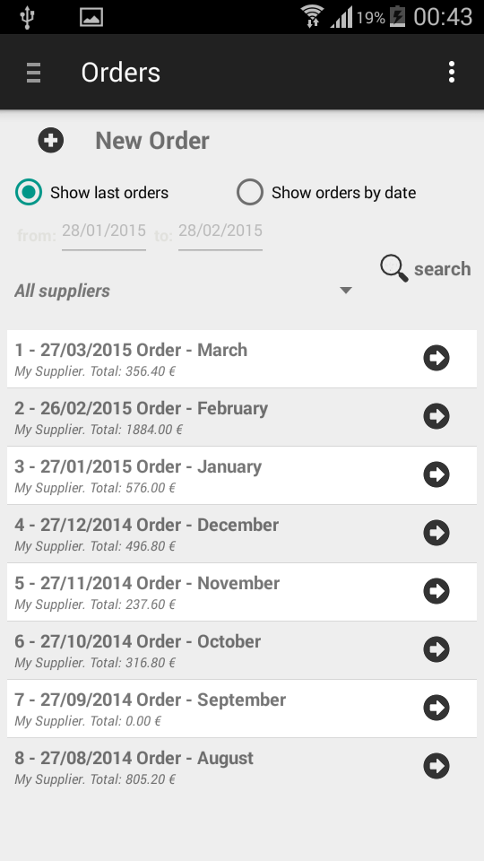 My Orders Pro Screen 2