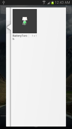 Battery and Torch Widget