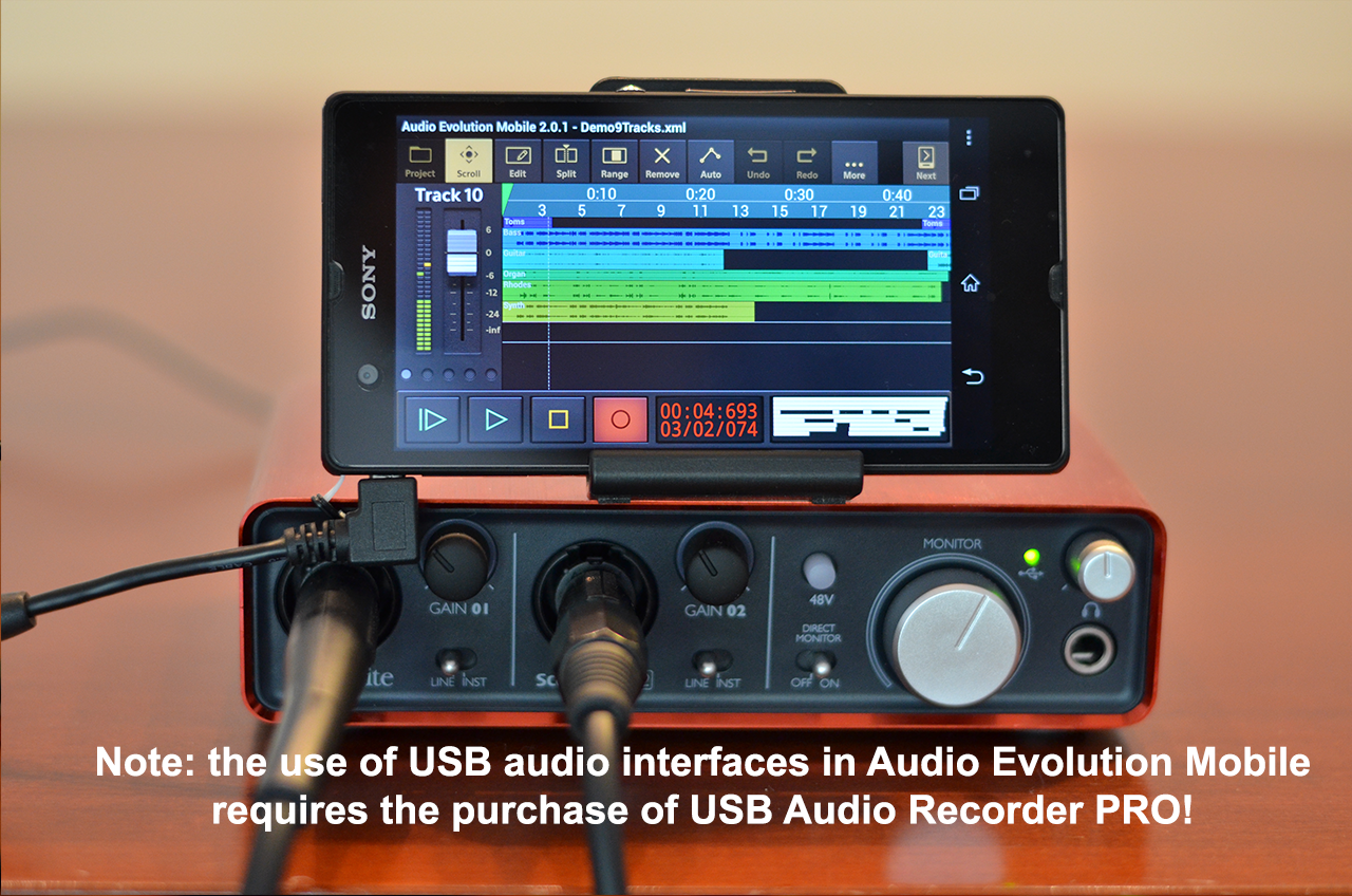 Audio Evolution Mobile DAW - screenshot