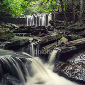 Below Oneida Falls by Aaron Campbell - Nature Up Close Water