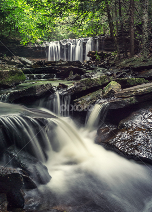 Below Oneida Falls by Aaron Campbell - Nature Up Close Water