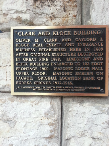Clark and Lock Building Plaque